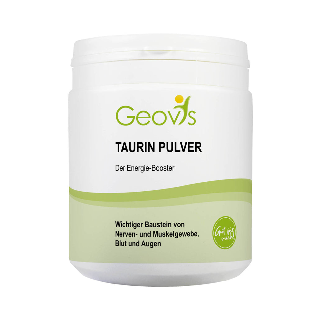 Produktbild: Geovis Taurin Pulver - wichtiger Baustein von Nerven- und Muskelgewebe, Blut und Augen
