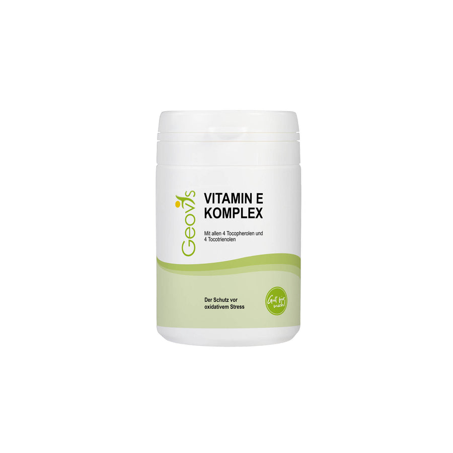 Produktbild: Geovis Vitamin E Komplex Kapseln mit allen 4 Tocopherolen und 4 Tocotrienolen zum Schutz vor oxidativem Stress