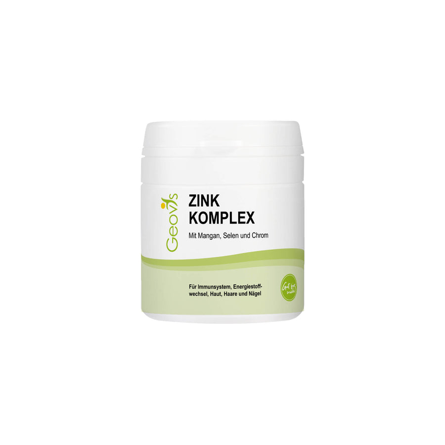 Produktbild: Geovis Zink Komplex Kautabletten mit Mangan, Selen und Chrom für Immunsystem, Energiestoffwechsel, Haut, und Nägel